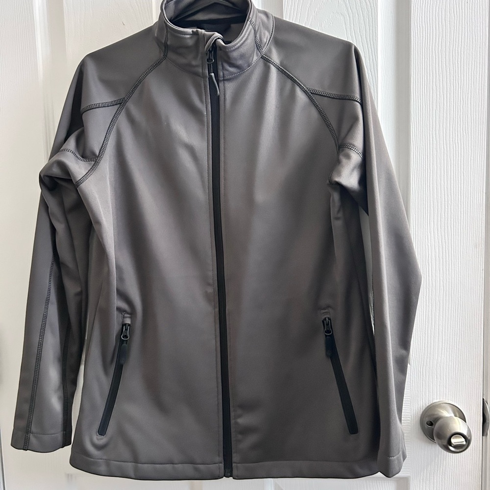 Women's Sleek Gray Windbreaker Jacket